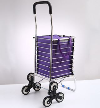 Aluminium alloy shopping cart with oxford cloth bag