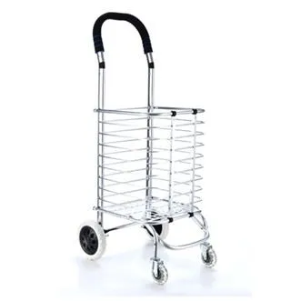 Shopping Cart with Dual Swivel Wheels for Groceries 